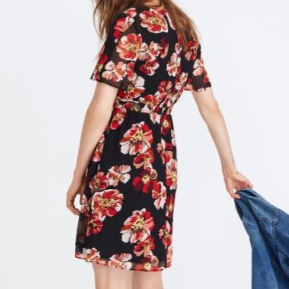 Madewell Tulip-Sleeve Mini Dress in French Rose Misses Size 4 - Picture 5 of 12